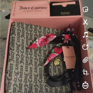 New black multi Juicy couture card case and purse set